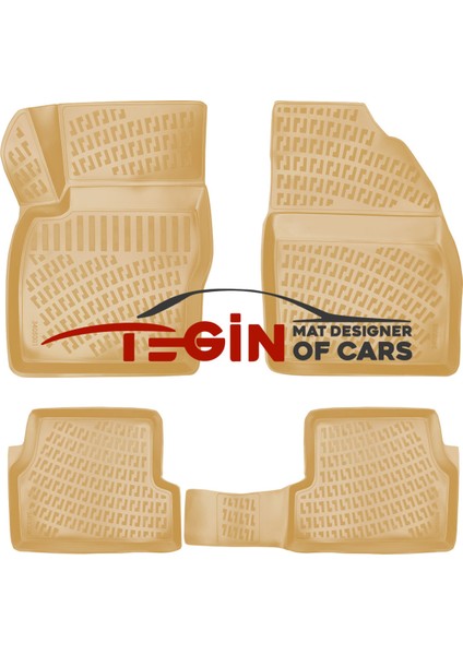 Ford Focus 2 Sedan Bagaj Havuzu 2007 + Bej 3D Havuzlu Paspas modelleri