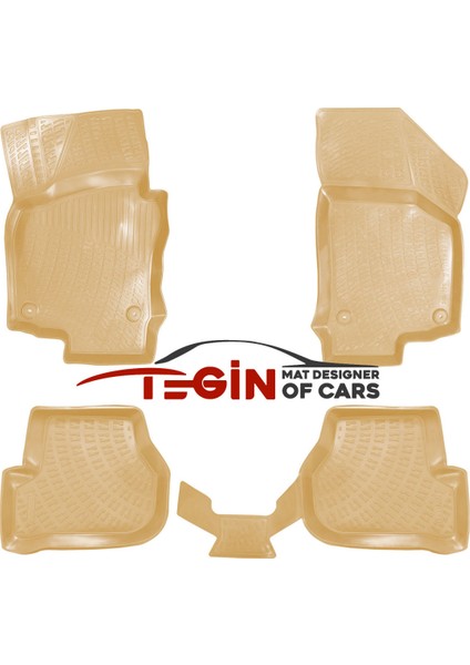 Volkswagen Golf 6 2012 Bagaj Havuzu + Bej 3D Havuzlu Paspas modelleri