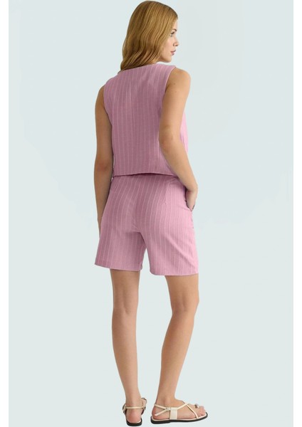 Rahat ve Şık Yazlık Ikili Takım Viskon Süprem Yelek Şort Trend Tasarım Seçkin Malzeme Modern Stil