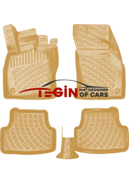 Seat Leon 2015 Bagaj Havuzu + Bej 3D Havuzlu Paspas modelleri