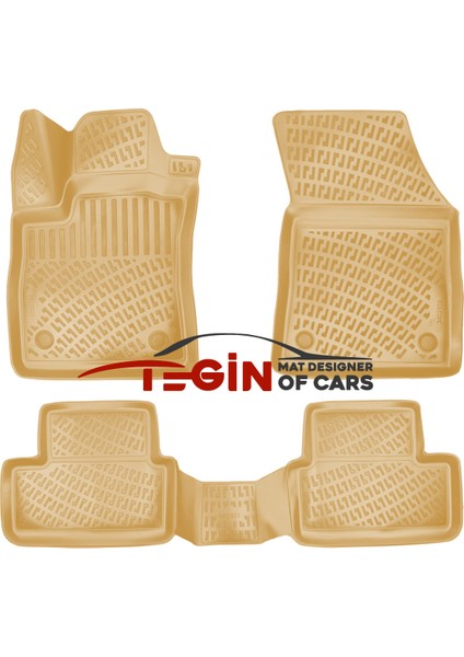 Renault Megane 4 Sedan Çift Kulaklı 2023 Bagaj Havuzu + Bej 3D Havuzlu Paspas modelleri