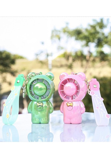 Yeşil Mini Fan, USB Şarjlı, 12X6, Sürpriz Hediye, Askılı Tasarım