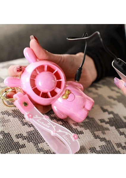Yeşil Mini Fan, USB Şarjlı, 12X6, Sürpriz Hediye, Askılı Tasarım