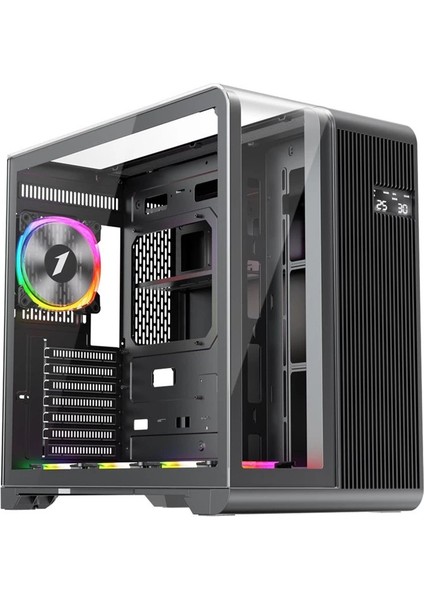 Ontech - 1st Player Rt7 Siyah Dıgıtal 850W 80+ Gold Full Modüler 4X12CM Argb 3 Taraflı Temperli Cam USB 3.0 - Type C Atx Kasa