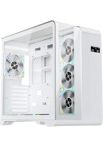 Ontech - 1st Player Rt7 Beyaz Dıgıtal 850W 80+ Gold Full Modüler 4X12CM Argb 3 Taraflı Temperli Cam USB 3.0 - Type C Atx Kasa