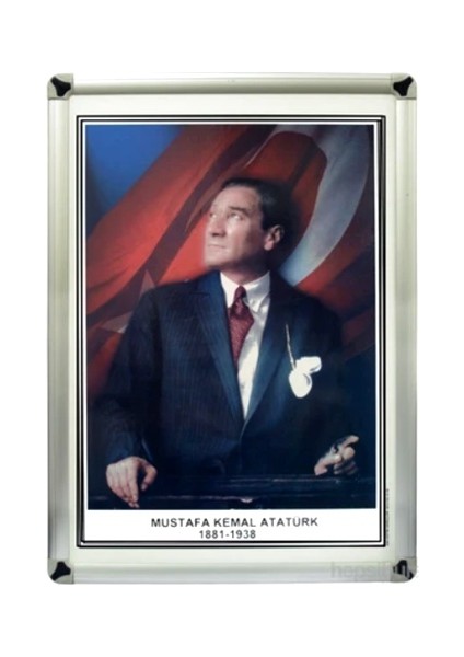 Atatürk Portresi 35X50 - Metal Çerçeve