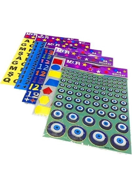 A4 Sticker Karışık - 10 Adet