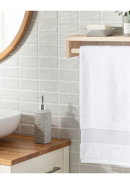 Deluxe Pamuklu Low Twist Yüz Havlusu 50x90 cm Beyaz