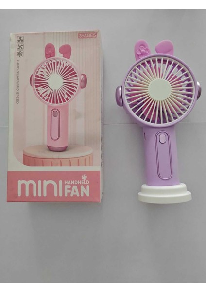 Mor Mini El Fanı, Telefon Tutuculu, 3 Kademeli, Taşınabilir ve Eğlenceli Figürlü Vantilatör fiyatları