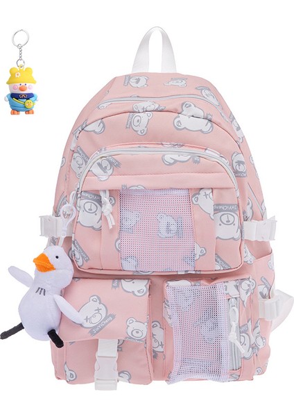 Sırt Çantası Kız Öğrenci Sırt Çantası Büyük Kapasiteli Okul Çantası Moda (Yurt Dışından)