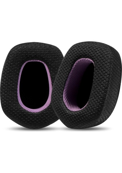 Logitech G733 Kulaklık Için 1 Çift Kulak Yastığı Dokuma Siyah Mor (Yurt Dışından)