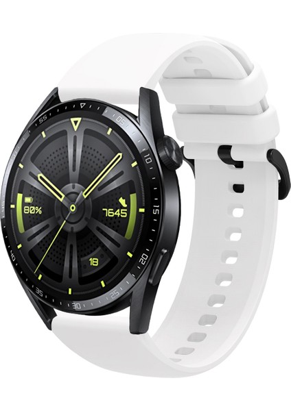 Huawei Watch Gt3 46MM Uyumlu Kordon Yumuşak Dokulu Soft Renk Tokalı Silikon Kayış