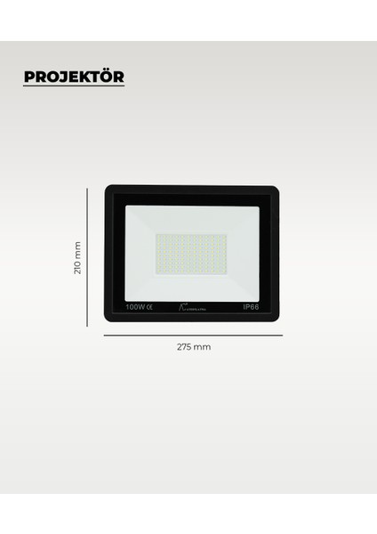 100W IP66 Projektör (Yeşil Işık) fiyatları