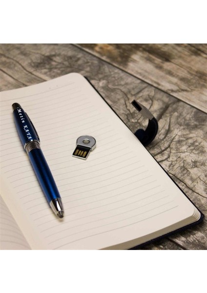 Kişiye Özel 16 GB Hafızalı Usb'li Defter ve Kalem Seti Siyah modelleri