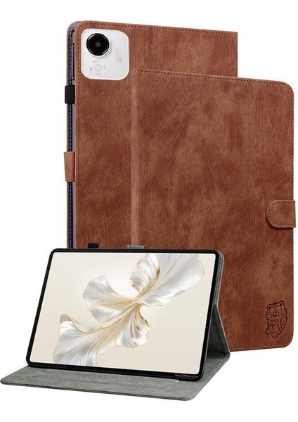 Honor Pad X9A Için Kaplan Deri Tablet Kılıfı (Yurt Dışından)