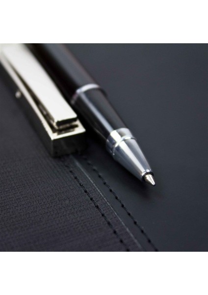 Kişiye Özel Organizerli Tarihsiz Ajanda Not Defteri ve Kalem Seti Siyah Kutulu