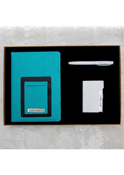 Kişiye Özel Kanguru Defter Kartvizitlik ve Roller Kalem Set - Özel Kutu