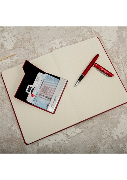 Kişiye Özel Kanguru Defter Kartvizitlik ve Roller Kalem Seti - Özel Kutu modelleri