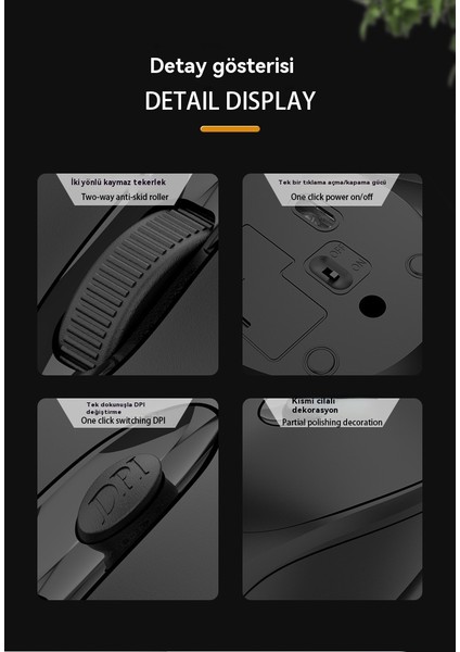 Bluetooth Sessiz Kablosuz Fare (Yurt Dışından)