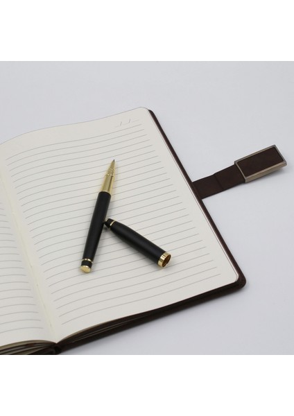 Kişiye Özel Metal Klipsli Premium Defter ve Roller Kalem Seti - Renk Seçenekli fırsatları