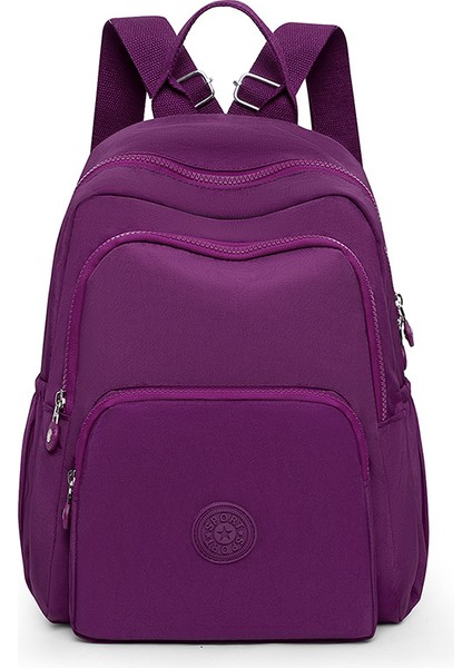 Sırt Çantası Kadın Büyük Kapasiteli Ejderha Kumaş Sırt Çantası Hafif Okul Çantası (Yurt Dışından)