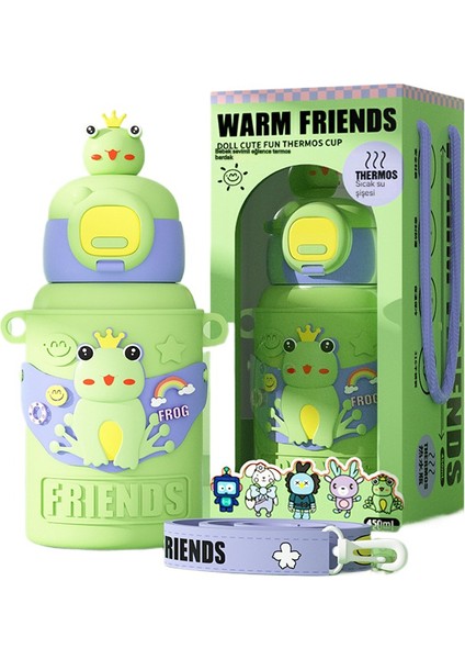 Anaokulu Çocuk Termos Bardak Karikatür Pipet (Yurt Dışından)
