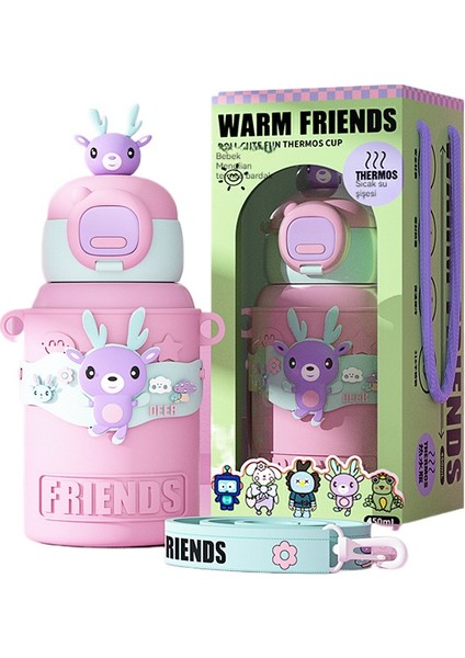 Anaokulu Çocuk Termos Bardak Karikatür Pipet (Yurt Dışından)