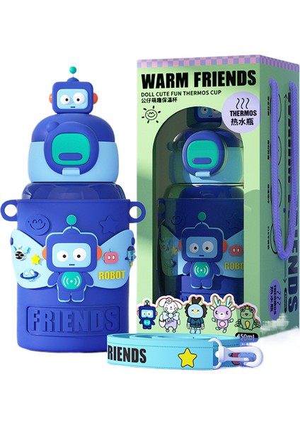Anaokulu Çocuk Termos Bardak Karikatür Pipet (Yurt Dışından)