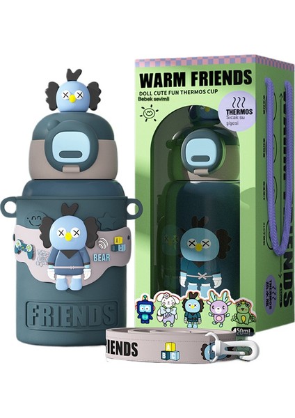 Anaokulu Çocuk Termos Bardak Karikatür Pipet (Yurt Dışından)
