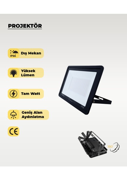 150W LED Projektör 6500K (Beyaz Işık)