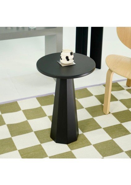 Lilyum Mantar Sehpa Siyah (52 Cm)