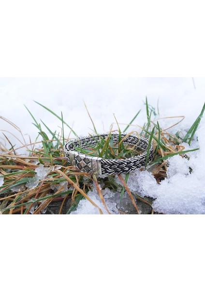el Örmesi Baklava Desen Kilitli Gümüş Erkek Bileklik fiyatları