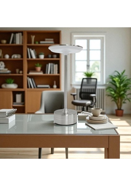 Toronto Şarjlı Masa Lambası Gümüş CT-8438G