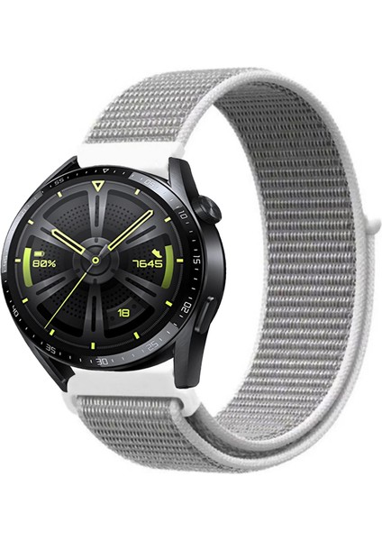 Huawei Watch Gt3 46MM Akıllı Saat Uyumlu Spor Kumaş Desenli Cırt Cırtlı Kordon Kayış