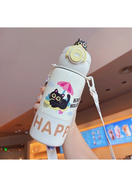 Yalıtımlı Kupa Boynuzlu Pipetli Kupa (Yurt Dışından)