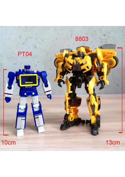 Stokta PT04 Mini Soundwave Dönüşüm Oyuncaklar 3 Bant Dx9 8803 Bumblebe SS87 Araba Aksiyon Figürü Deformasyon Robot Anime Modeli (Yurt Dışından) modelleri