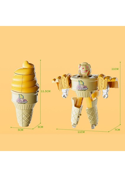 Dönüşüm Makine Modeli Oyuncak Çift Form Dönüşüm Robot Oyuncak Simülasyon Dondurma Kızartma Burger Oyun Evi Çocuk Sürpriz Hediye (Yurt Dışından)