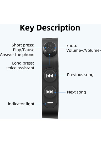 Motosiklet Gidon Medya Denetleyicisi Direksiyon Anahtarı Bluetooth Uyumlu Kablosuz Medya Akıllı Telefon Uzaktan Kumandası (Yurt Dışından) fiyatları