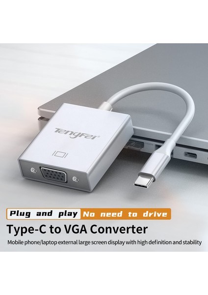Usbc VGA Adaptörü USB 3.1 Tip C Erkek Kadın VGA Dönüştürücü Kablo 1080 P Fhd Macbook 12 Inç Chromebook Piksel Lumia 950XL (Yurt Dışından) fırsatları