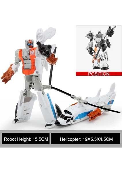 Haizhixing Yeni Tank Dönüşüm Robot Oyuncak Arabalar Erkek Anime Devastator Uçak Mühendislik Askeri Modeli Ko Kids Çocuklar (Yurt Dışından)