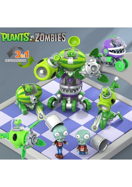 3'ü 1 Arada Montaj Deformasyon Oyuncaklar Boys Robot Bebek Pvz Bitki Vs. Zombi Mecha Savaşçı Pvc Aksiyon Şekilli Kalıp Çocuk Hediye (Yurt Dışından) fiyatları