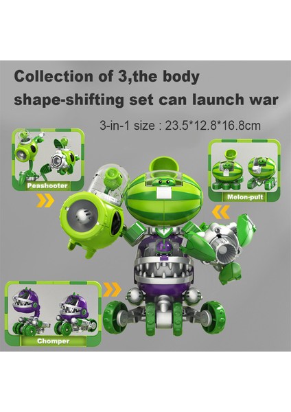 3'ü 1 Arada Montaj Deformasyon Oyuncaklar Boys Robot Bebek Pvz Bitki Vs. Zombi Mecha Savaşçı Pvc Aksiyon Şekilli Kalıp Çocuk Hediye (Yurt Dışından) modelleri