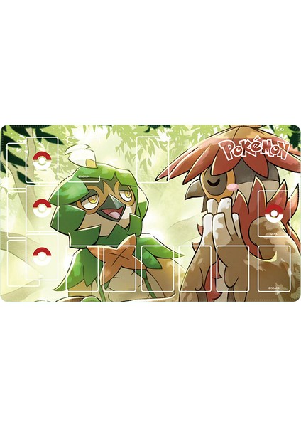 60X35CM Yeni Karikatür Pokemon Bulbasaur Lucario Ptcg Savaş Kart Masası Mat Pikachu Serin Tek Oyuncu Savaş Kurulu Oyun Halısı Hediye (Yurt Dışından)