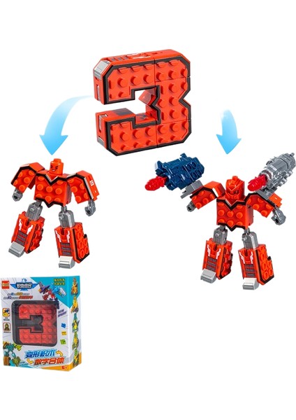 Çocuk Eğitici Dijital Deformasyon Topluluğu Oyuncakları 0-9 Dijital Montajlı Robot Seti Ilkokul Öğrencileri Oyuncakları (Yurt Dışından)