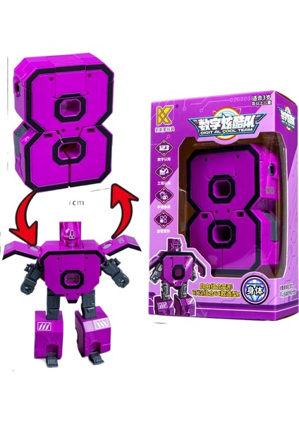 Çocuk Eğitici Dijital Deformasyon Topluluğu Oyuncakları 0-9 Dijital Montajlı Robot Seti Ilkokul Öğrencileri Oyuncakları (Yurt Dışından)