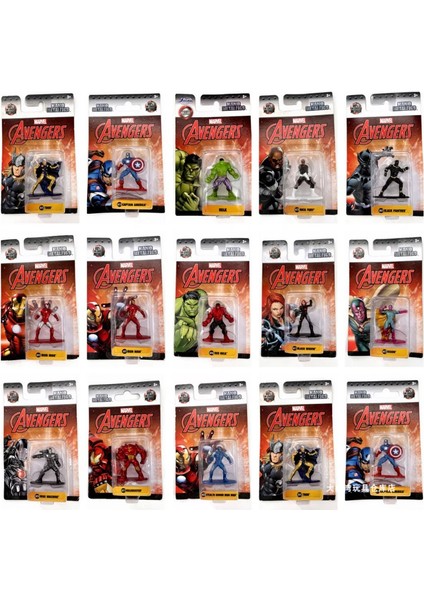 Marvel Legends Örümcek Adam Steve Rogers Demir Adam Kara Dul Aksiyon Figürü Nano Metalfigs Bebek Döküm Metal Model Oyuncak Çocuklar Hediyeler (Yurt Dışından)