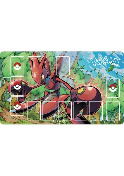 60X35CM Yeni Karikatür Pokemon Bulbasaur Lucario Ptcg Savaş Kart Masası Mat Pikachu Serin Tek Oyuncu Savaş Kurulu Oyun Halısı Hediye (Yurt Dışından)