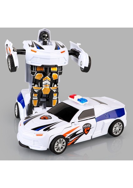 2 In 1 Tek Tuşla Deformasyon Oyuncak Arabalar Otomatik Dönüşüm Robot Plastik Model Çarpışma Dönüştürücü Komik Döküm Oyuncak Çocuklar Hediyeler (Yurt Dışından)