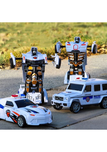 2 In 1 Tek Tuşla Deformasyon Oyuncak Arabalar Otomatik Dönüşüm Robot Plastik Model Çarpışma Dönüştürücü Komik Döküm Oyuncak Çocuklar Hediyeler (Yurt Dışından) fırsatları