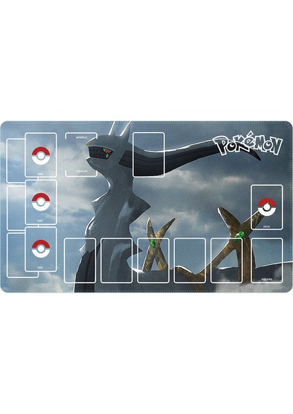 60X35CM Yeni Karikatür Pokemon Bulbasaur Lucario Ptcg Savaş Kart Masası Mat Pikachu Serin Tek Oyuncu Savaş Kurulu Oyun Halısı Hediye (Yurt Dışından)
